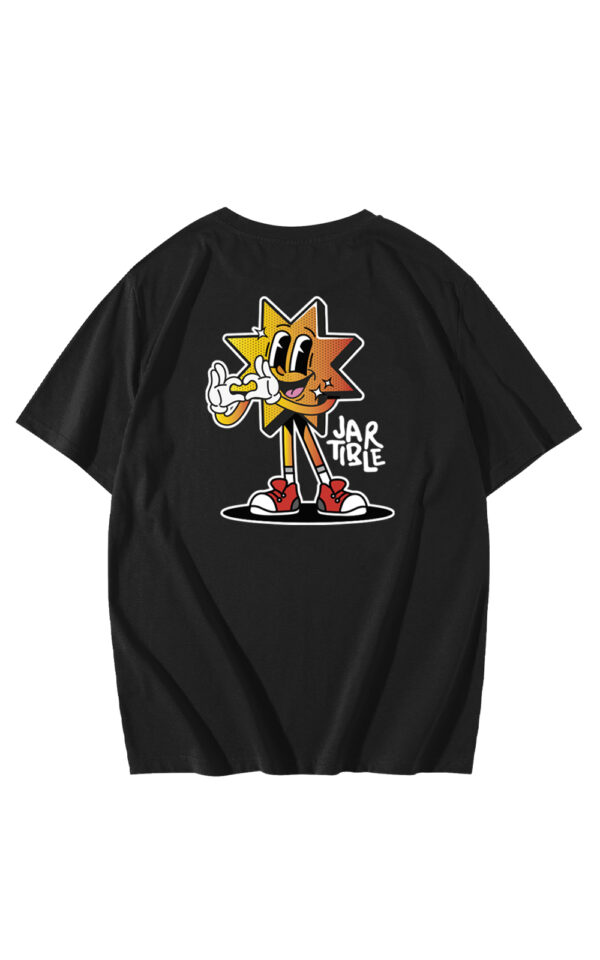 Oversized Black Happy Sunset